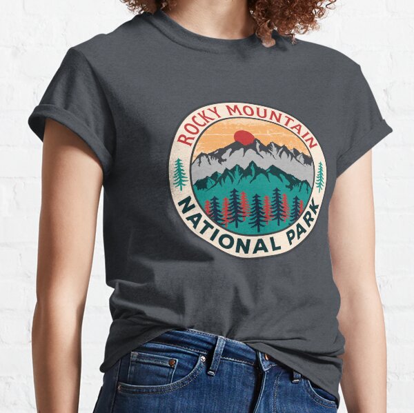 Rocky Mountains T Shirt National Park Vintage Tee Cool Bear T 