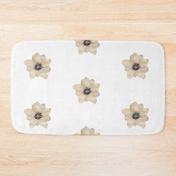 Item preview, Beige anemone cute watercolor illustration seamless pattern designed and sold by Yana Mustafina | Boho Soulful Designs.