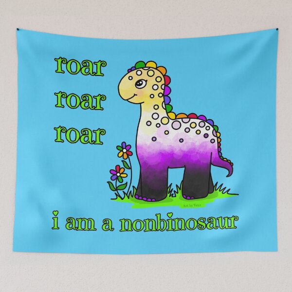 Item preview, Roar roar roar, I'm a nonbinosaur  designed and sold by Art by Veya.