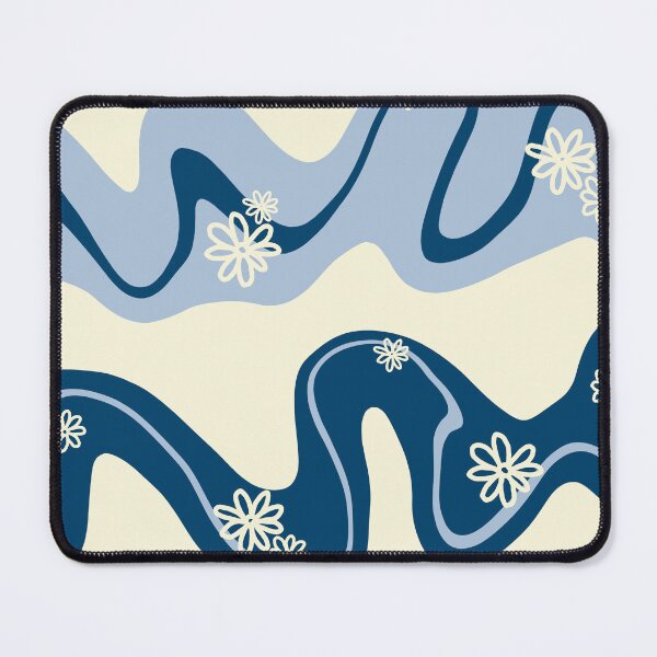 Item preview, Daisy Groove - Dark Blue, Light Blue and Cream designed and sold by LAEC-Shop.