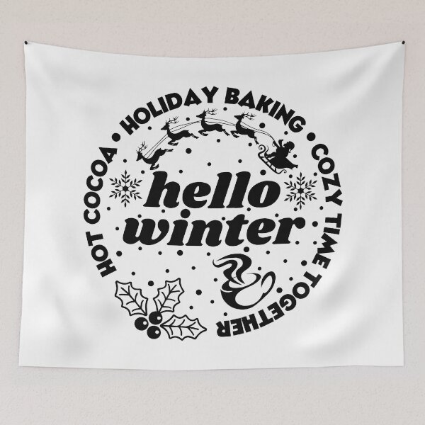 Item preview, Hello Winter Christmas Winter designed and sold by BlackSnowShop.