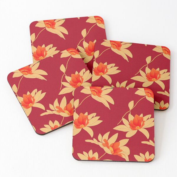 Item preview, flat fabric floreal design designed and sold by flowinglobe.