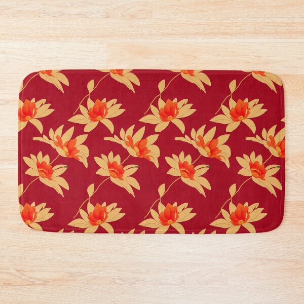 Item preview, flat fabric floreal design designed and sold by flowinglobe.
