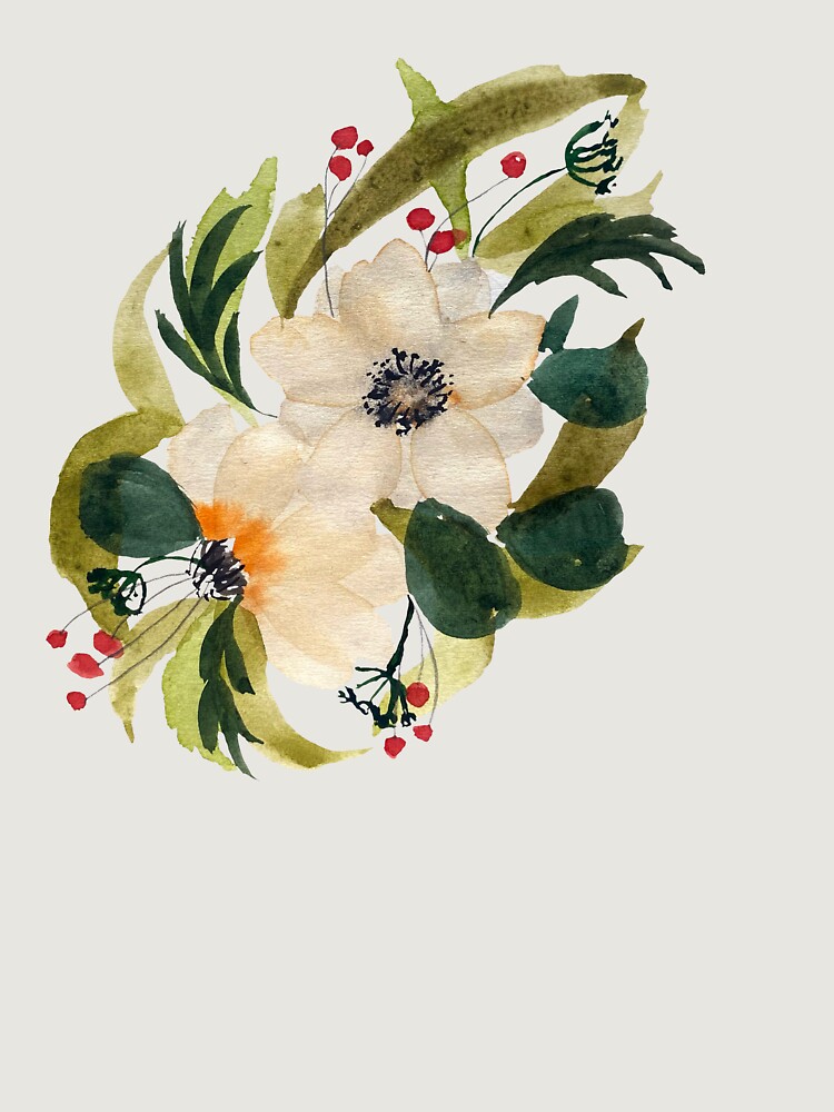 Thumbnail 6 von 6, Premium Oversized Pullover, Anemone design anemone cute watercolor illustration designt und verkauft von calligramus.