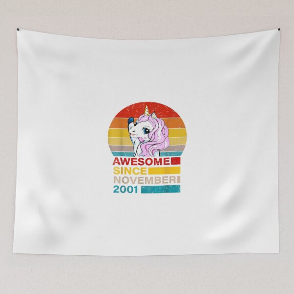 Item preview, Awesome Since November 2001 Unicorn 20 year old birthday designed and sold by TGMerwin.