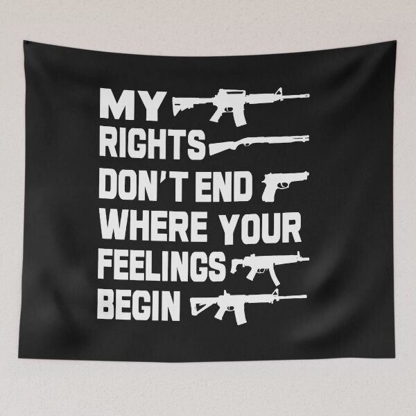 Item preview, My Rights Don't End Where Your Feelings Begin Rifle Patriotic Second Amendment Patriotic Gun Rights Usa Patriotic Gun Rights designed and sold by henrydy.
