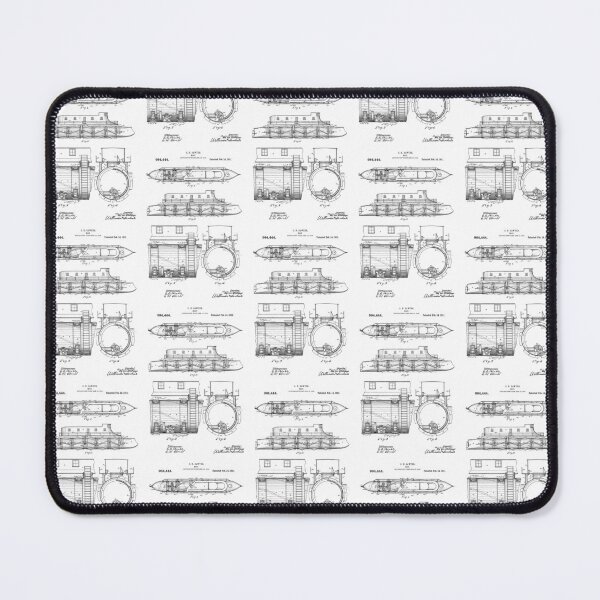 Item preview, Boat Patent - C. H. Sawyer - February 14, 1911 - Black Version designed and sold by Aliasandco.