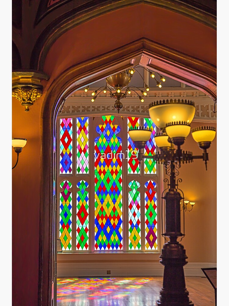 "USA. Louisiana. Baton Rouge. Old State Capitol Building. Stained Glass