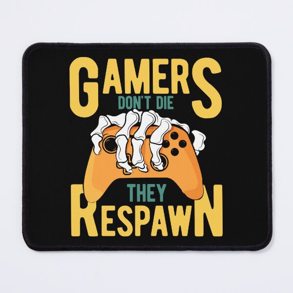 Item preview, Gamers Don't Die They Respawn Skeleton designed and sold by RockBeeDesigns.