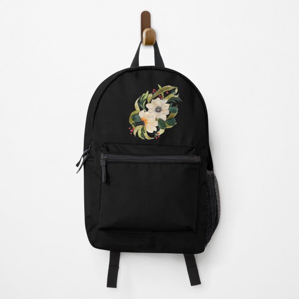 Item preview, Anemone design watercolor illustration black background designed and sold by Yana Mustafina | Boho Soulful Designs.