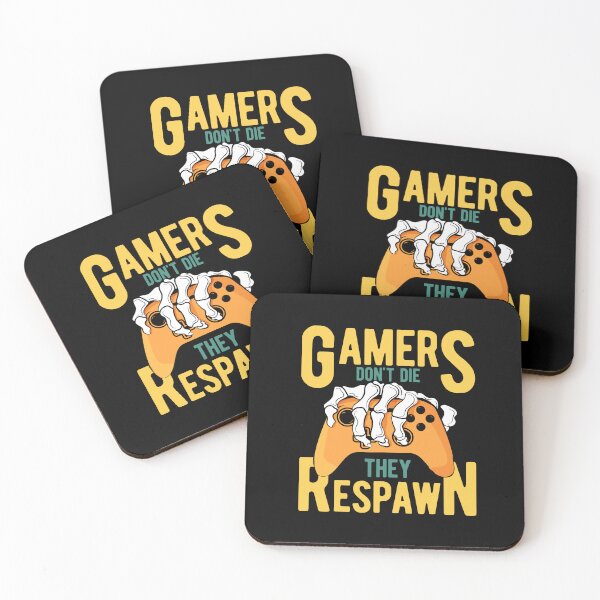 Item preview, Gamers Don't Die They Respawn Skeleton designed and sold by RockBeeDesigns.