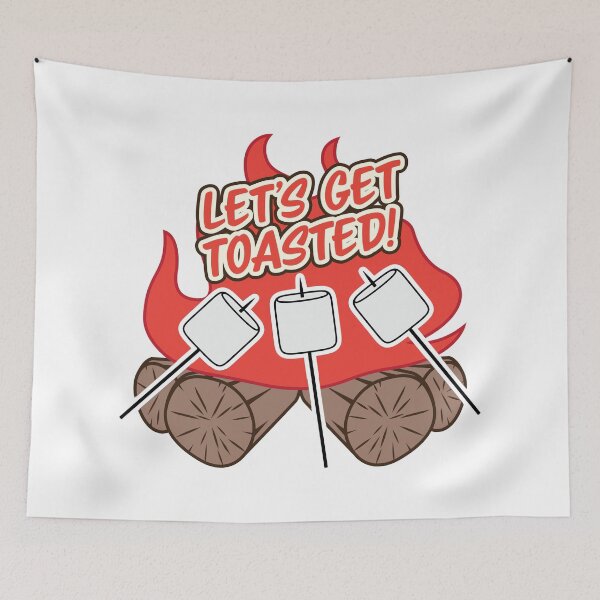 Item preview, Let's Get Toasted - Camping Marshmallow S'mores Campfire designed and sold by MarkFiveDesign.