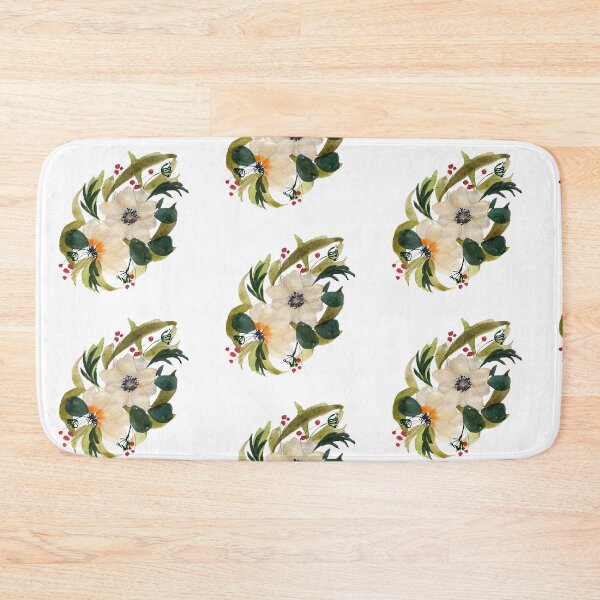 Item preview, Anemone design watercolor illustration seamless pattern designed and sold by Yana Mustafina | Boho Soulful Designs.