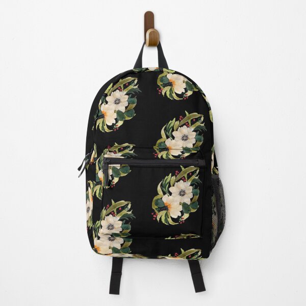 Item preview, Anemone design illustration black seamless pattern designed and sold by Yana Mustafina | Boho Soulful Designs.