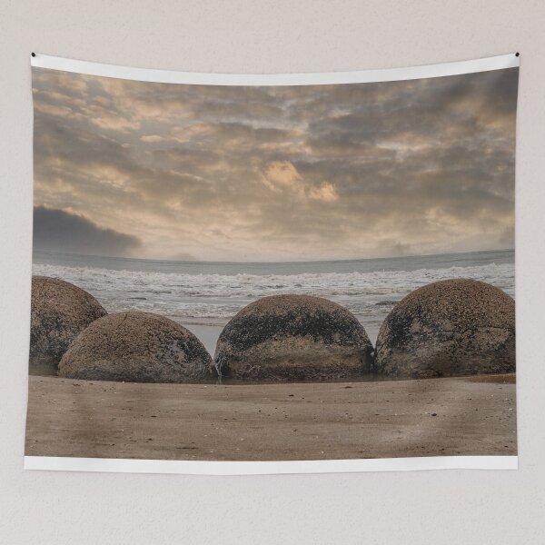 Item preview, Famous Moeraki Boulders at sunset designed and sold by Photopat.