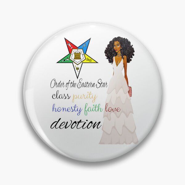 Item preview, OES Honesty Faith Love Devotion Order Of The Eastern Star Logo Sistar Freemason designed and sold by TopTeeShop.