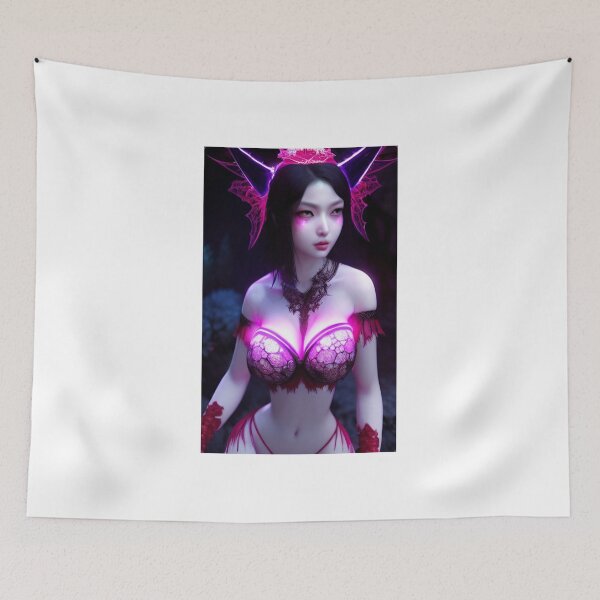 Item preview, Glowing Asian Chinese Beauty Fantasy Lingerie Original Sexy Erotic Ecchi  Pinup Female Model Pose Babe Hentaii Bikini Latex Lace Suit  designed and sold by Hot-as-hell.