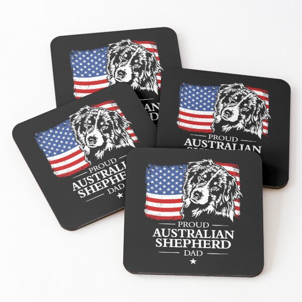 Item preview, Proud Australian Shepherd Dad America Flag Patriotic Dog designed and sold by dogarts.