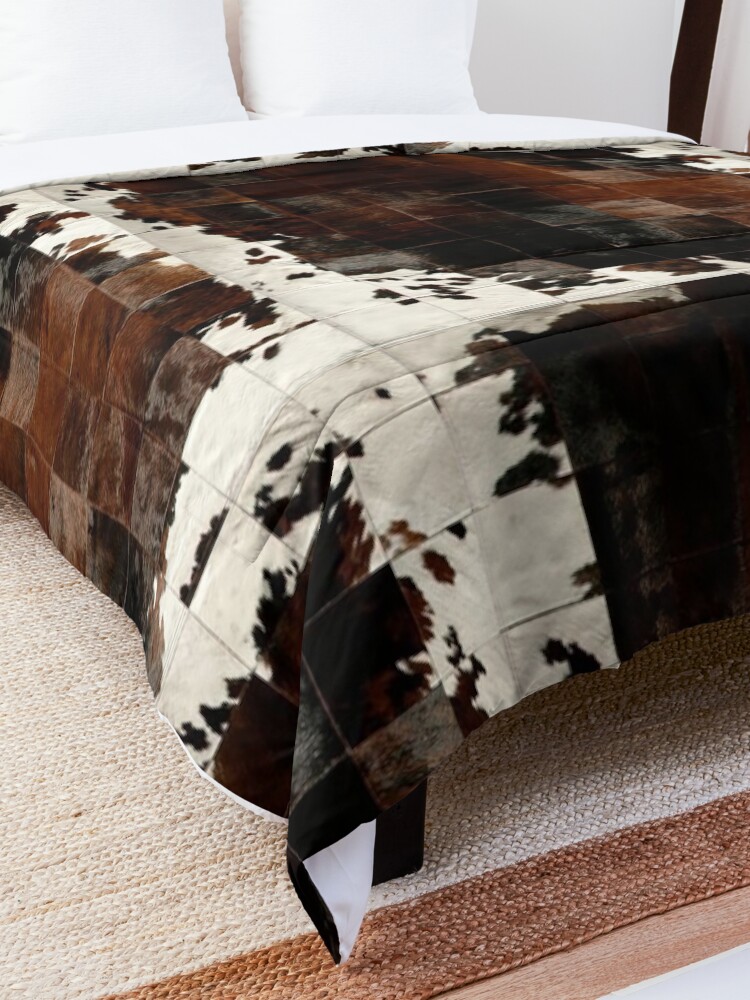 Alternate view of Cowhide Patchwork | Texture Comforter