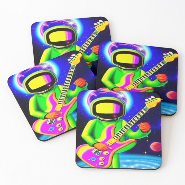 Item preview, Astronaut guitar player designed and sold by ZvezdanArt.
