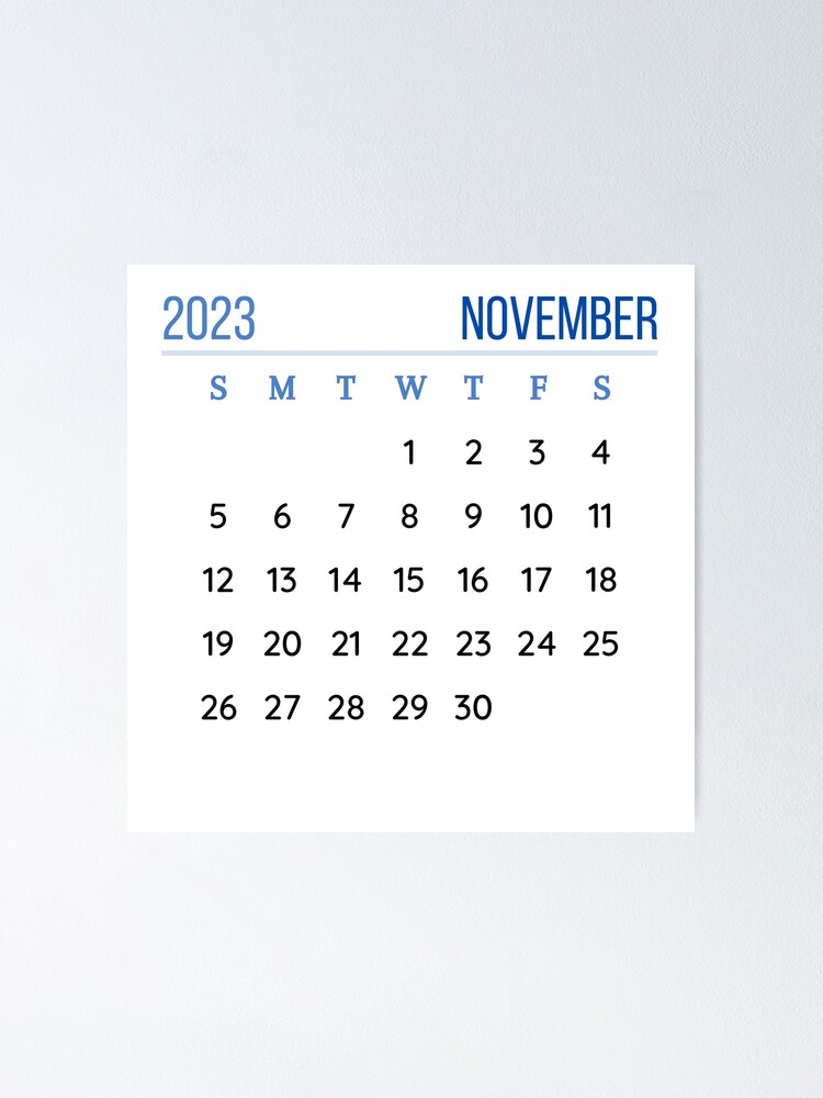 calendrier 2023 novembre