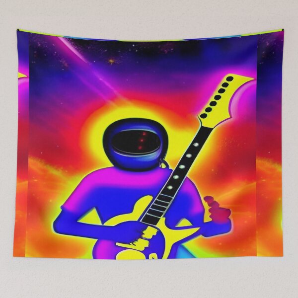 Item preview, Astronaut guitar player designed and sold by ZvezdanArt.