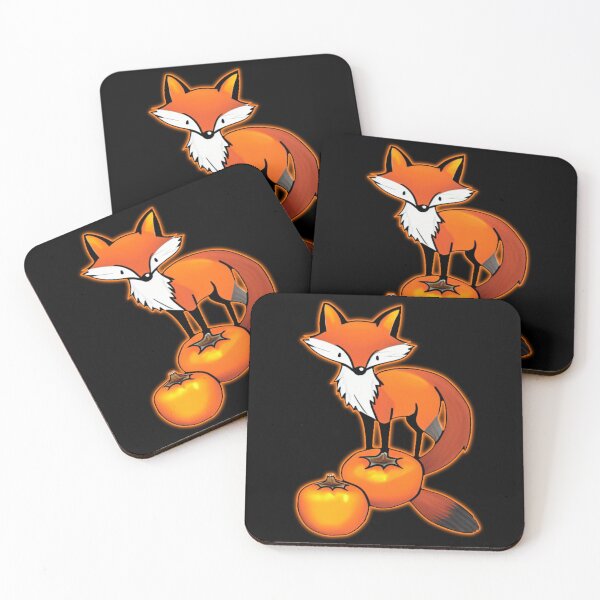 Item preview, fox with persimmon designed and sold by mayza-shop.