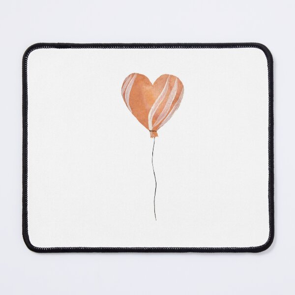Item preview, A peach love heart balloon watercolor illustration designed and sold by Yana Mustafina | Boho Soulful Designs.