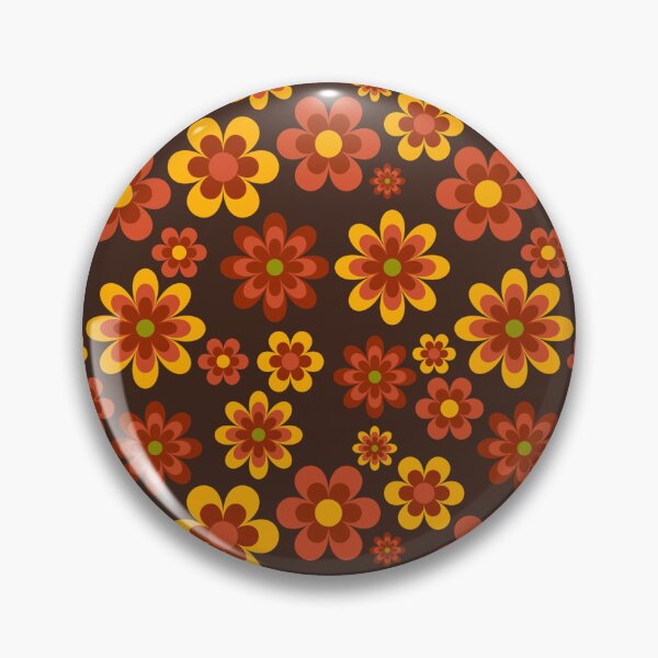Artikelvorschau, Vintage Retro Herbstfarbenblumen entworfen und verkauft von JoeyGrace.