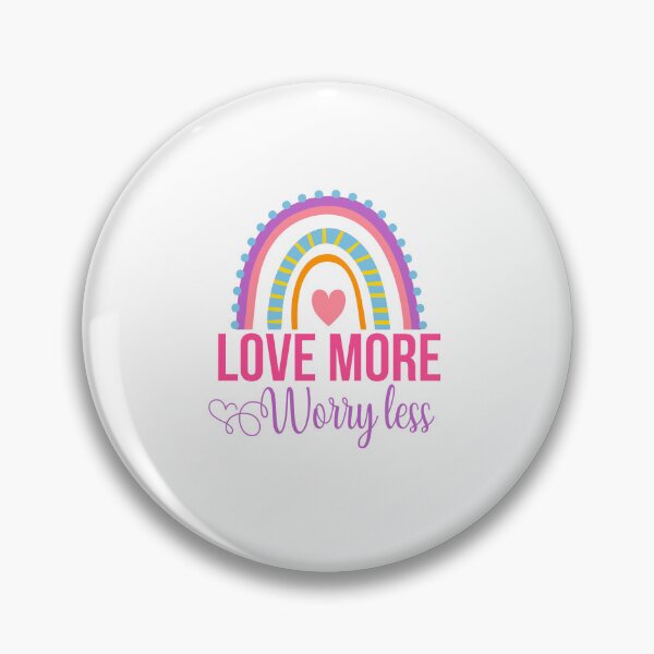 Item preview, Love more worry less motivational saying designed and sold by Emotionville.
