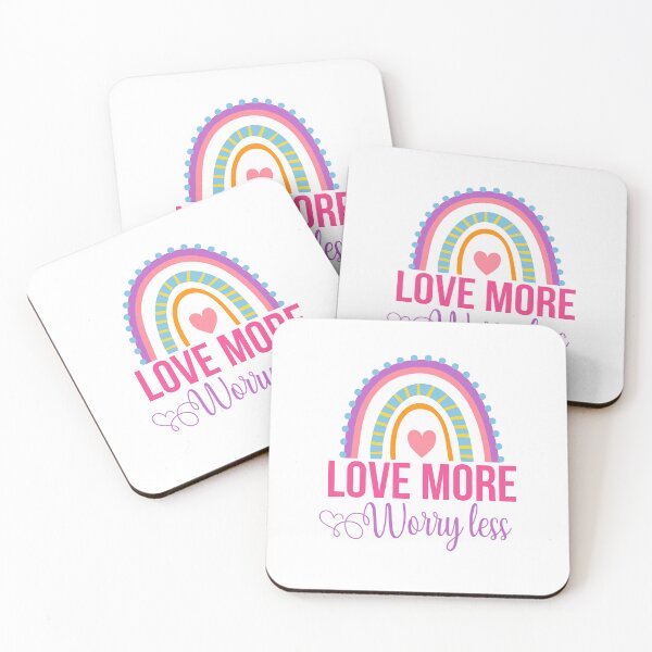Item preview, Love more worry less motivational saying designed and sold by Emotionville.
