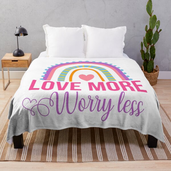 Item preview, Love more worry less motivational saying designed and sold by Emotionville.
