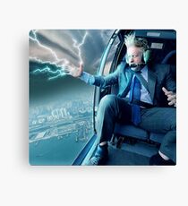 Boris Johnson in a Helicopter Canvas Print