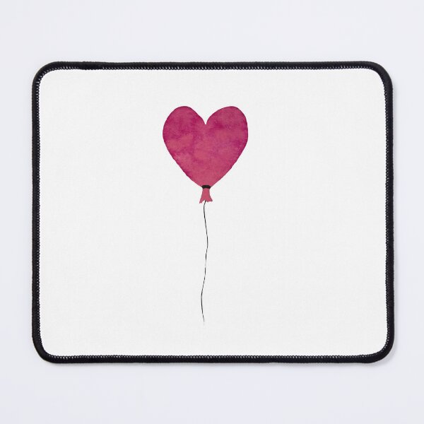 Item preview, Dark and pink love balloon watercolor illustration designed and sold by Yana Mustafina | Boho Soulful Designs.