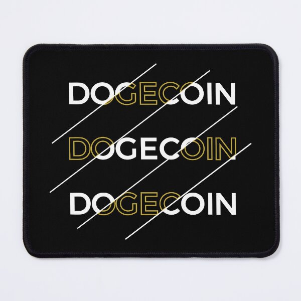 Item preview, Dogecoin DOGE Crypto Altcoin - Modern Design with Yellow White Text Logos designed and sold by CryptoMoods.