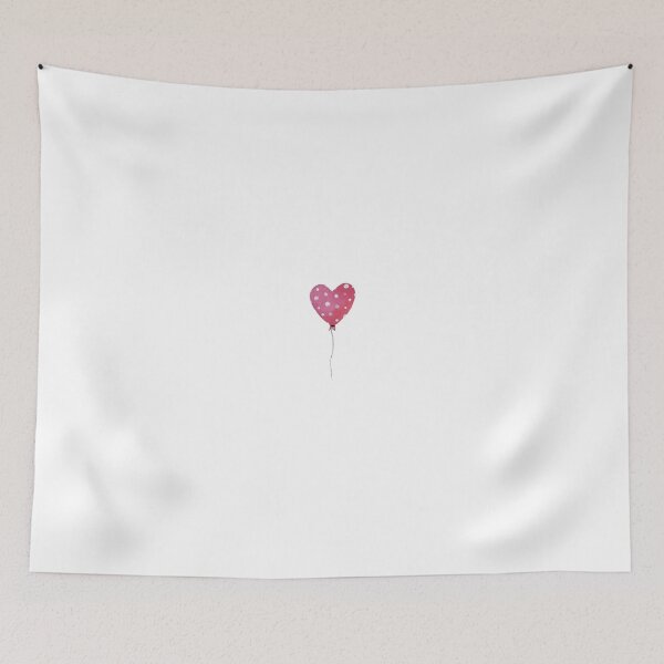 Item preview, a cute heart pink balloon watercolor illustration  designed and sold by Yana Mustafina | Boho Soulful Designs.