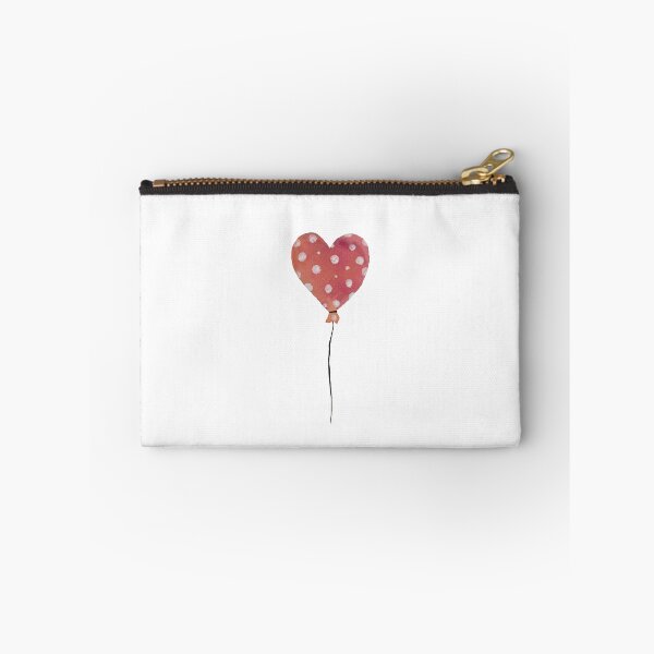 Item preview, Cute love balloon with dot watercolor illustration designed and sold by Yana Mustafina | Boho Soulful Designs.