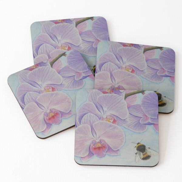 Item preview, Bee aproaching Phalaenopsis Orchid designed and sold by cathyscreations.