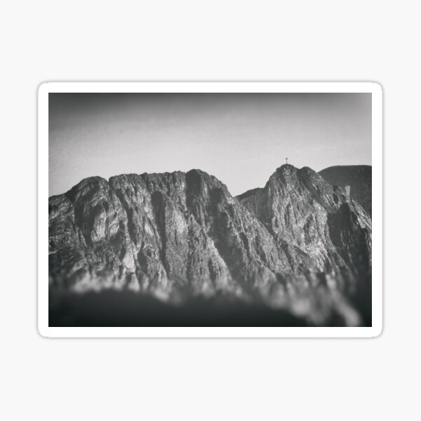 Giewont mountains Tatry #tatry #blackandwhite #photo Sticker