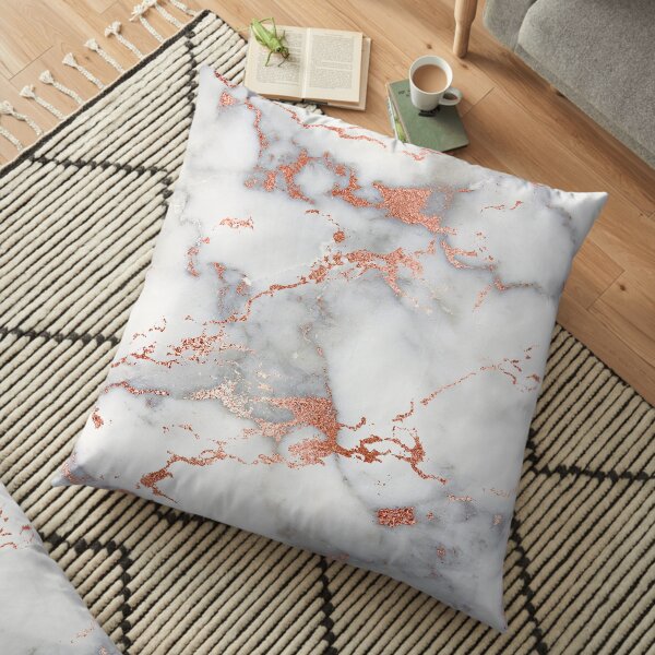 Copper Marble Floor Pillow
