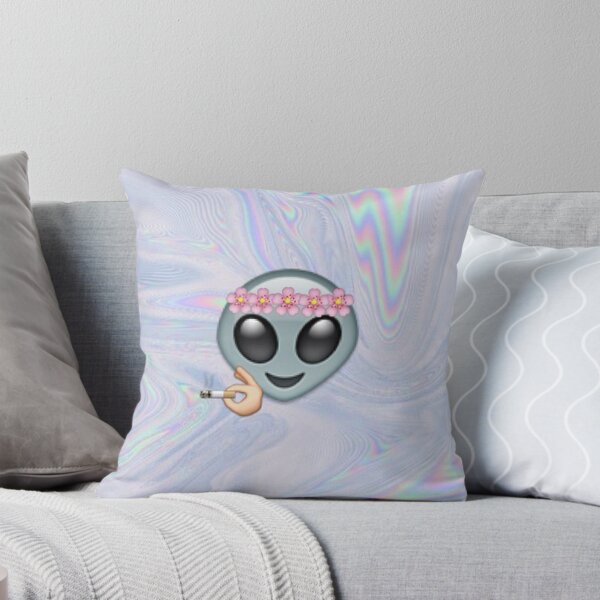 Item preview, Smoking Alien Emoji In A Flower Crown  designed and sold by Rad Merch.