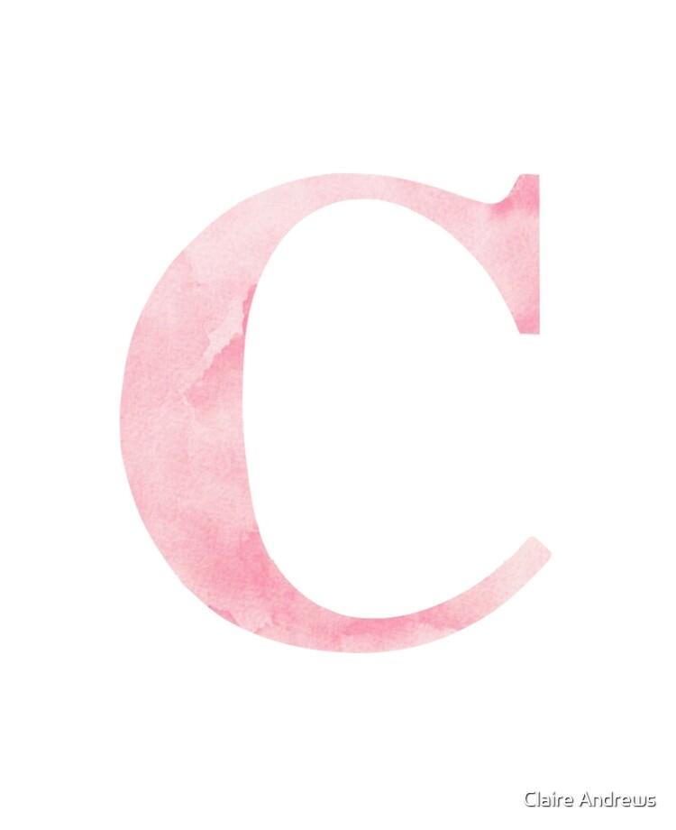 The Letter C Light Pink Watercolor Design Sticker | iPad Case & Skin