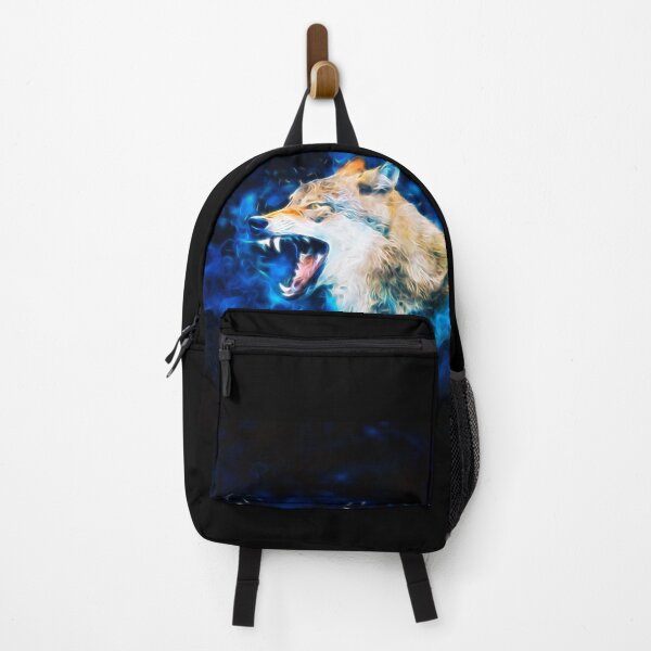 Item preview, Cool Neon Fractal Glow Ferocious Alpha Wolf Art 1 designed and sold by Cawaiico.