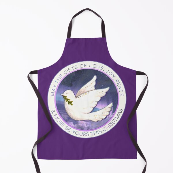 Item preview, Dove Christmas message with Pink lilac and blue Aurora Borealis designed and sold by MagentaRose.