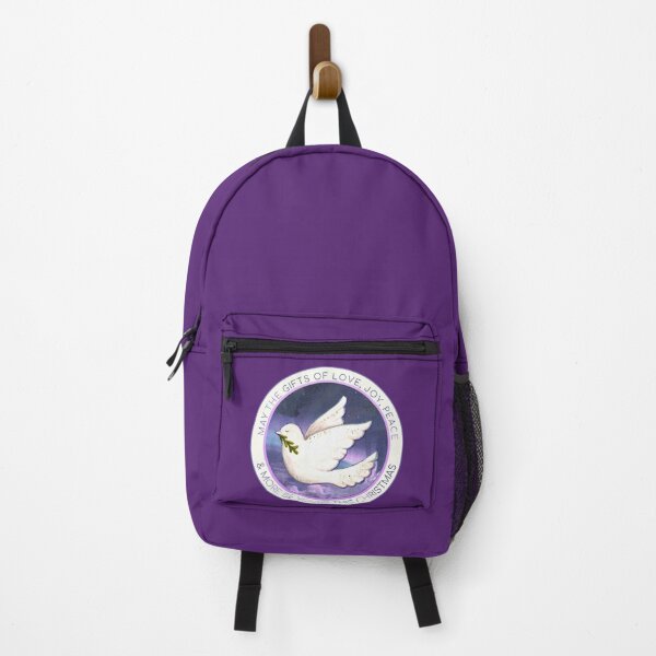 Item preview, Dove Christmas message with Pink lilac and blue Aurora Borealis designed and sold by MagentaRose.