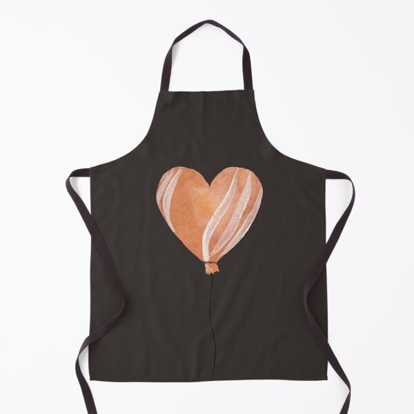 Item preview, Peach heart balloon watercolor dark background designed and sold by Yana Mustafina | Boho Soulful Designs.