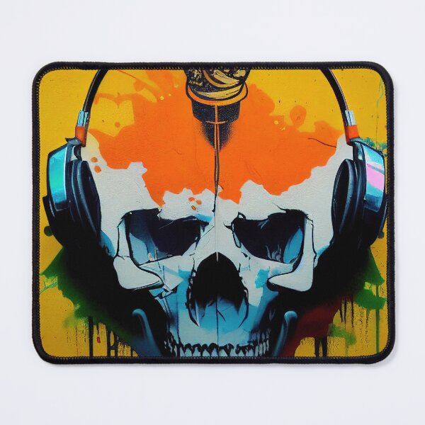 Item preview, Graffiti Skull with Headphones designed and sold by TheCreativeFab.