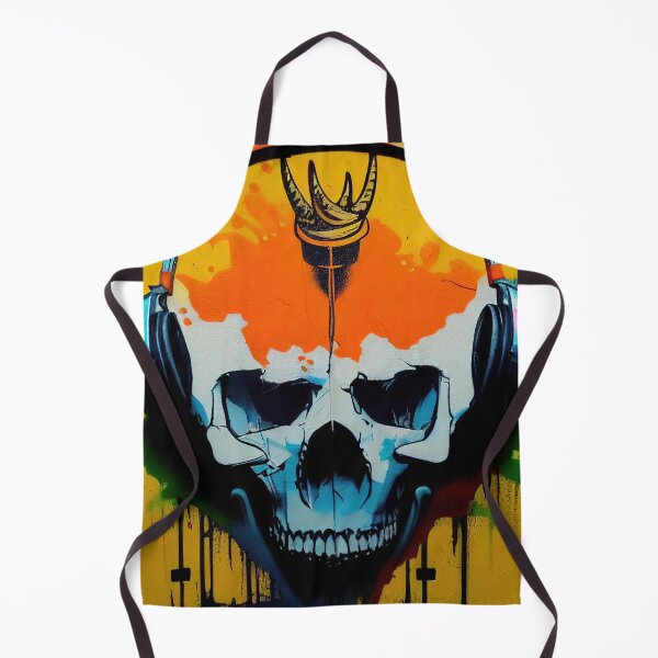 Item preview, Graffiti Skull with Headphones designed and sold by TheCreativeFab.