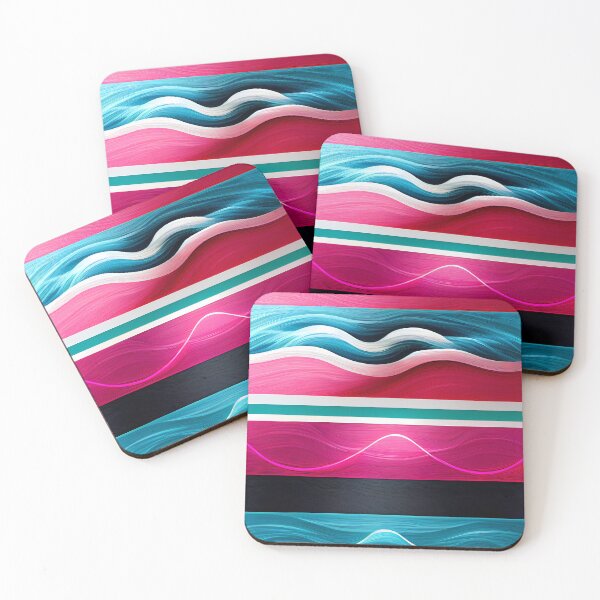 Item preview, Surrealistic Sound, Pink and Blue Waves Illusion designed and sold by KOTOdesign.