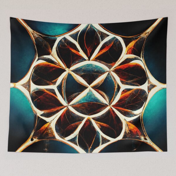 Aperçu de l'œuvre Repeating Symmetrical Abstract Geometric Pattern Mandala Tube Lighting créée et vendue par skolfid brows ⭐⭐⭐⭐⭐ (5.0).